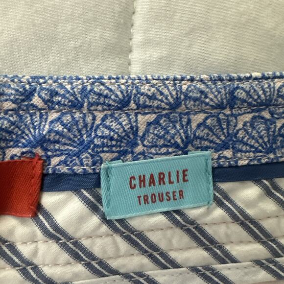 CARTONNIER ANTHROPOLOGIE Womens Pants 4 Blue Charlie Trouser Seashell Preppy - Picture 8 of 15